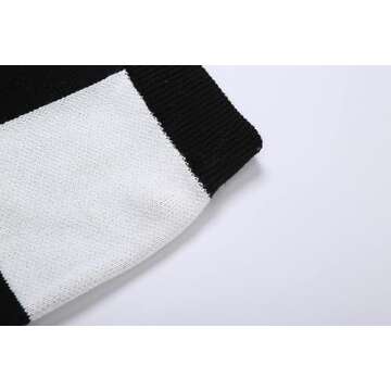 SHIPPOOOU Women High Waist Plaid Elastic Long Skirts Side Split Knit Bodycon Midi Skirt