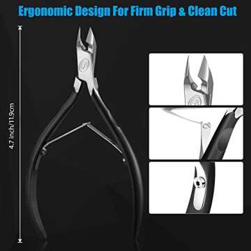 Professional Cuticle Trimmer with Pusher - Durable Nail Care Tool