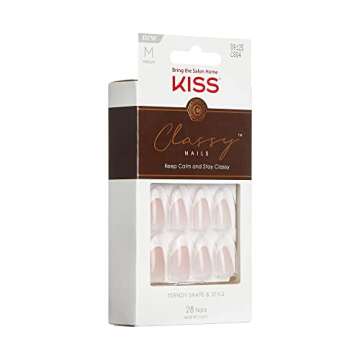 KISS Classy Fake Nails Ready-To-Wear DIY Manicure - Dashing, Waterproof, Smudge Proof, Chip Proof, N...
