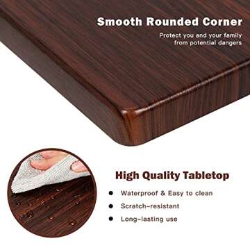 Tangkula C Shaped Side Table for Living Room and Office