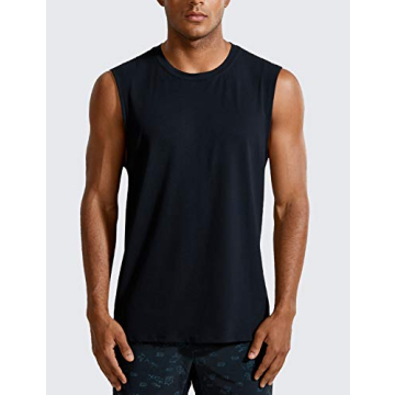 CRZ YOGA Men's Pima Cotton Tank Tops for Comfort