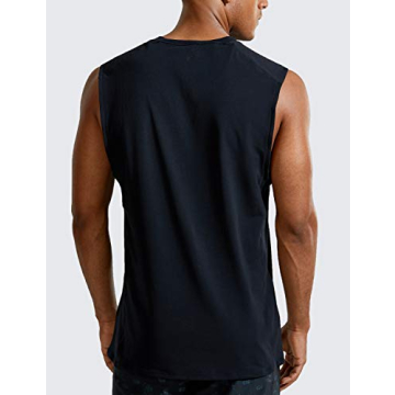 CRZ YOGA Men's Pima Cotton Tank Tops for Comfort
