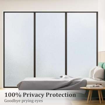 Coavas Window Privacy Film Frosted Glass Window Film Stained Glass Window Film Bathroom Window Frost...