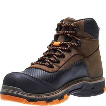 Wolverine Men'sOverpass 6" Mid Composite Toe Waterproof Work Boot, Summer Brown, 9.5 Medium