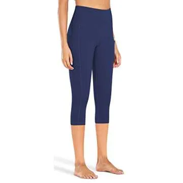 Fengbay High Waist Yoga Pants with Pockets - Comfortable & Stylish Capris