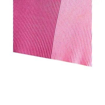 Stylish Verdusa Women's Square Neck Knit Crop Top - Pink