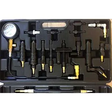 PMD Products Diesel Engine Compression Pressure Tester is Compatible with Repair and Replace on GM Duramax Ford Powerstroke Cummins International NAVISTAR Detroit CAT Perkins Engines 1000PSI