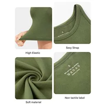 Kole Meego Women's Crop Tops High Neck Workout Tanks