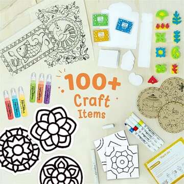 Imagimake Indian Art Forms- Arts and Crafts for Kids Ages 8-12, Learn 5 Indian Art Forms-Madhubani, ...