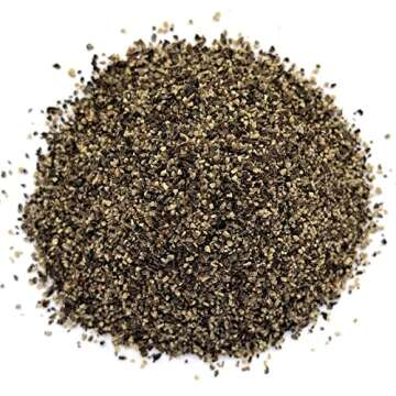 Monterey Bay Herb Co. Black Peppercorn (16 Mesh) - Premium Ground Pepper Essential Spice for Seasoni...