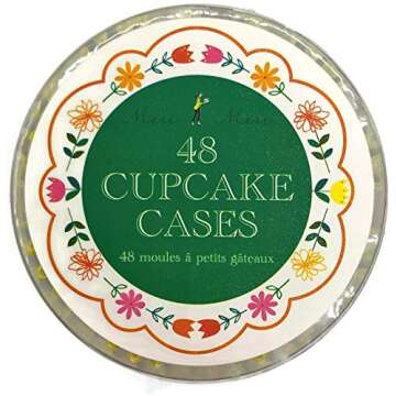 Meri Meri Spring and Easter Floral Scalloped Cupcake Liner Cases, 48 Count