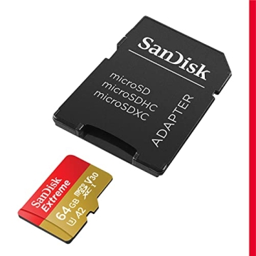 SanDisk 64GB Extreme microSDXC UHS-I Card - Fast Speed and High Capacity