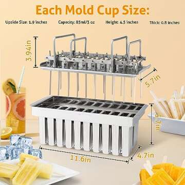 WICHEMI Stainless Steel Popsicle Molds for Delicious Treats
