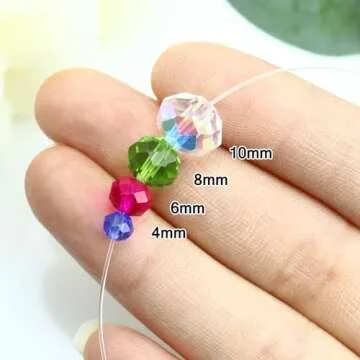 Dowarm 300 Pcs 6MM Crystal Glass Briolette Beads