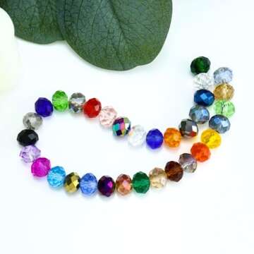 Dowarm 300 Pcs 6MM Crystal Glass Briolette Beads