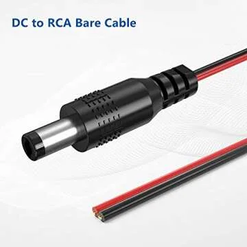 RFAdapter Backup Camera Cable, RCA Car Reversing Video Cable with Female Coupler, 20ft RCA Male to Male Plug Car Reverse Rear View Parking Extension Cable with Detection Trigger Wire for Camera