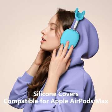 Silicone Case Cover Set for AirPods Max - Ocean Blue