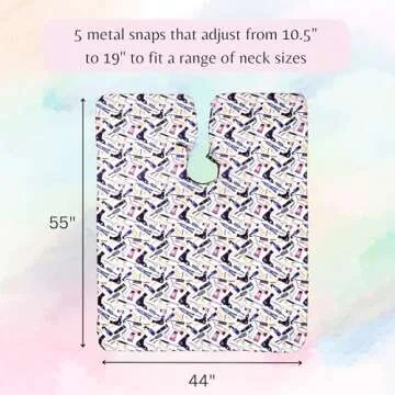 Plum Hill Hair Salon Cape for Stylists - Waterproof Hair Cutting Cape with Snaps