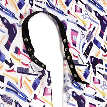 Plum Hill Hair Salon Cape for Stylists - Waterproof Hair Cutting Cape with Snaps