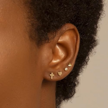 82 Pairs Gold Earrings for Women Trendy, Pearl Bow Small Hoop Stud Earrings Pack, Earring Set Multiple Piercing for Birthday Party Gift