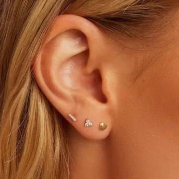 82 Pairs Gold Earrings for Women Trendy, Pearl Bow Small Hoop Stud Earrings Pack, Earring Set Multiple Piercing for Birthday Party Gift