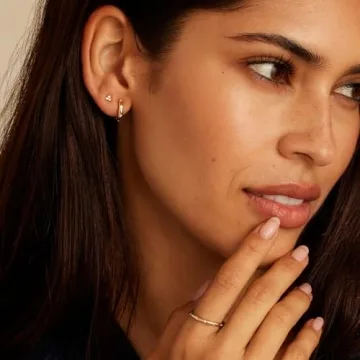 82 Pairs Gold Earrings for Women Trendy, Pearl Bow Small Hoop Stud Earrings Pack, Earring Set Multiple Piercing for Birthday Party Gift