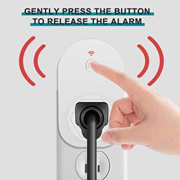 Briidea Power Failure Alarm with LED Indicator & 120dB Siren, Powered by Rechargeable Battery (included), Perfect for Monitoring Refrigerators, Freezers, Sump Pumps, Aquariums