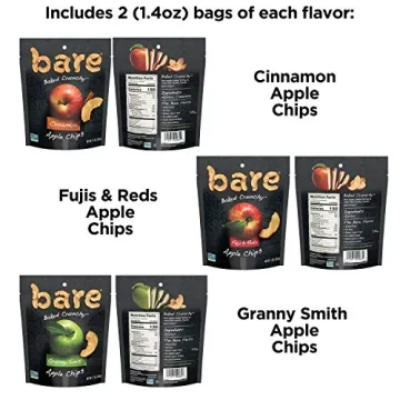 Bare Baked Crunchy Apple Chips Variety Pack 6 Count