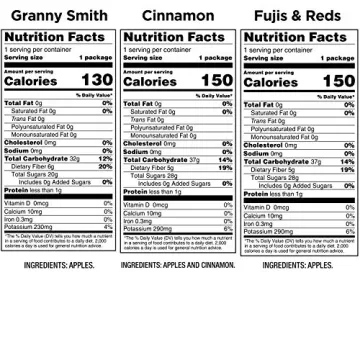 Bare Baked Crunchy Apple Chips Variety Pack 6 Count