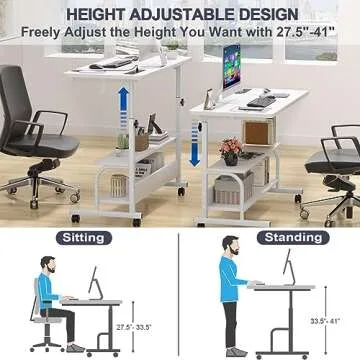Height Adjustable Standing Desk with Power Outlets