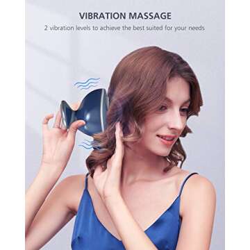 COMFIER Head Massager, Cordless Scalp Massager with 4 Kneading Massage Heads & 68 Nodes, Portable Handheld Hair Massager for Hair Growth,Stress Relax,Ideal Gifts for Women,Men