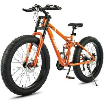 Viribus Men's Fat Tire Mountain Bike with Suspension
