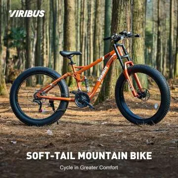 Viribus Men's Fat Tire Mountain Bike with Suspension