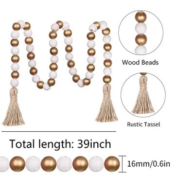 Meplait Wood Bead Garland - 39in Home Decor Accents