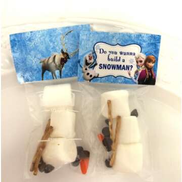 Silly Goose Gifts Do You Wanna Build a Snowman' Candy Party Favor Kits - Ideal for Girl Birthday Par...
