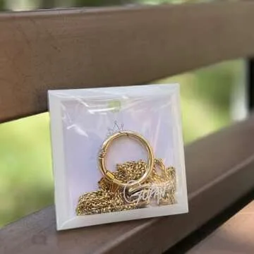 Guran Glasses Holder Chain Loop for Sunglasses Eyeglass Necklace Holder Ring Holder (Gold)