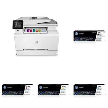 HP Color LaserJet Pro M283fdw Wireless All-in-One Laser Printer, Remote Mobile Print, Scan & Copy, D...