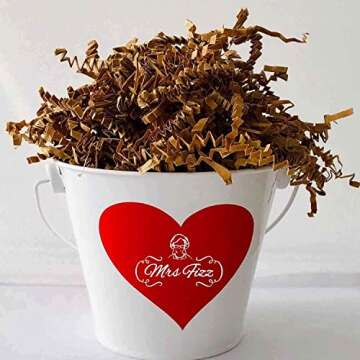 Mrs Fizz Crinkle Cut Paper Shred Filler for Packing and Filling Gift Baskets (10 LB) Kraft