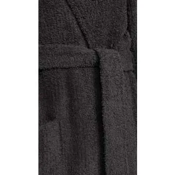 Barefoot Dreams CozyChic Ribbed Hooded Robe, Plush Pool Robe, Long Night Robe, Chic Robe, Classy Robe, Carbon, 2