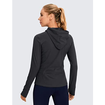 CRZ YOGA Women's Brushed Full Zip Hoodie Jacket