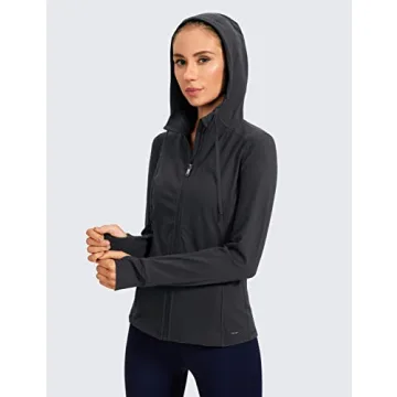 CRZ YOGA Women's Brushed Full Zip Hoodie Jacket