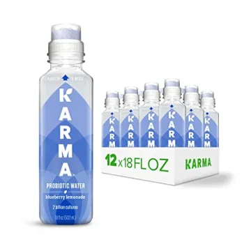 Karma Probiotic Water - 12 Pack Blueberry Lemonade Flavor for Gut Health