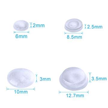 AUSTOR 232 Pieces Clear Rubber Feet Adhesive Bumper Pads Self Stick Furniture Buffer Pads for Doors, Cabinets, Drawers