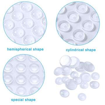 AUSTOR 232 Pieces Clear Rubber Feet Adhesive Bumper Pads Self Stick Furniture Buffer Pads for Doors, Cabinets, Drawers