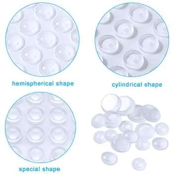 AUSTOR 232 Pieces Clear Rubber Feet Adhesive Bumper Pads Self Stick Furniture Buffer Pads for Doors, Cabinets, Drawers