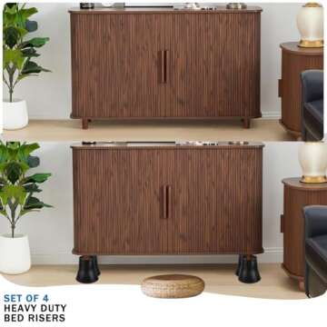 ANNKUT Heavy Duty Bed Risers 6 Inch Round Furniture