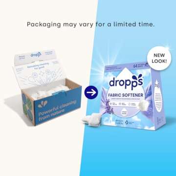 Dropps Laundry Fabric Softener Pods, Lavender Meadow (120 Pods) - Laundry Additive for Softening & P...