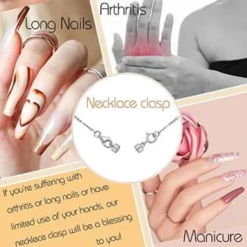 Qulltk Silver Magnetic Necklace Clasps for Easy Wear