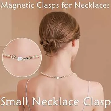 Qulltk Silver Magnetic Necklace Clasps for Easy Wear