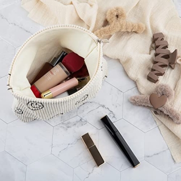 GUTGNK Makeup Bag - Stylish Corduroy Organizer for Women